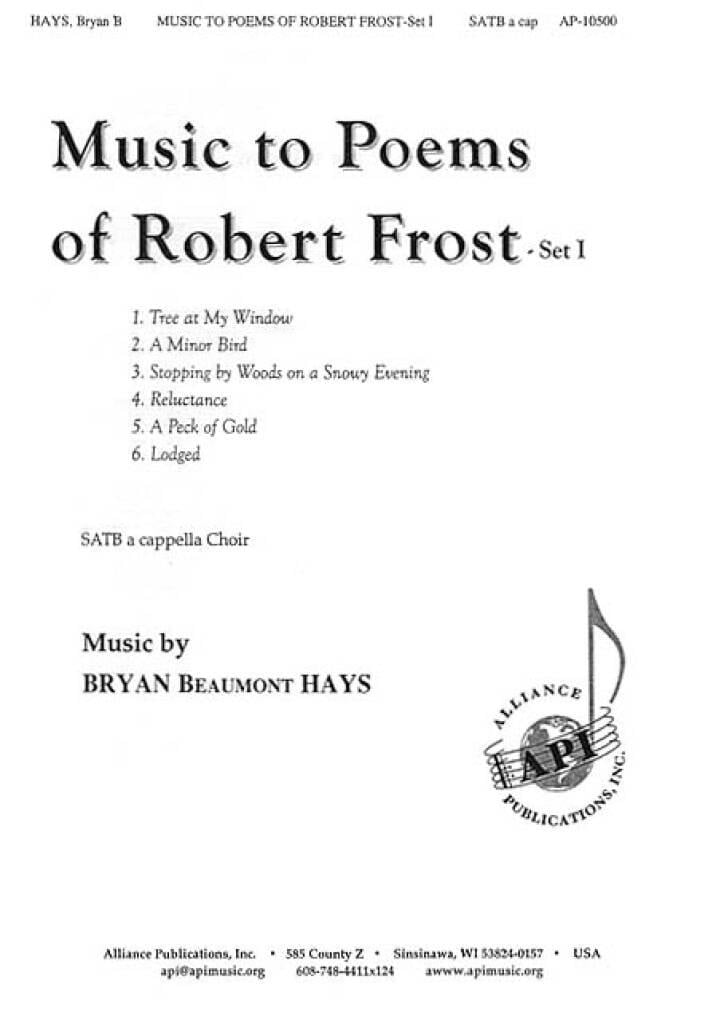 Music to Poems of Robert Frost